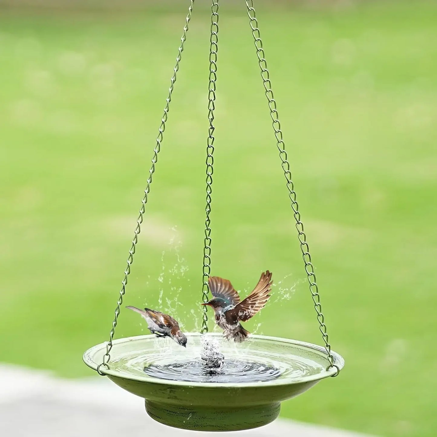 Solar Hanging Bird Bath Fountain For Outdoor Gardens