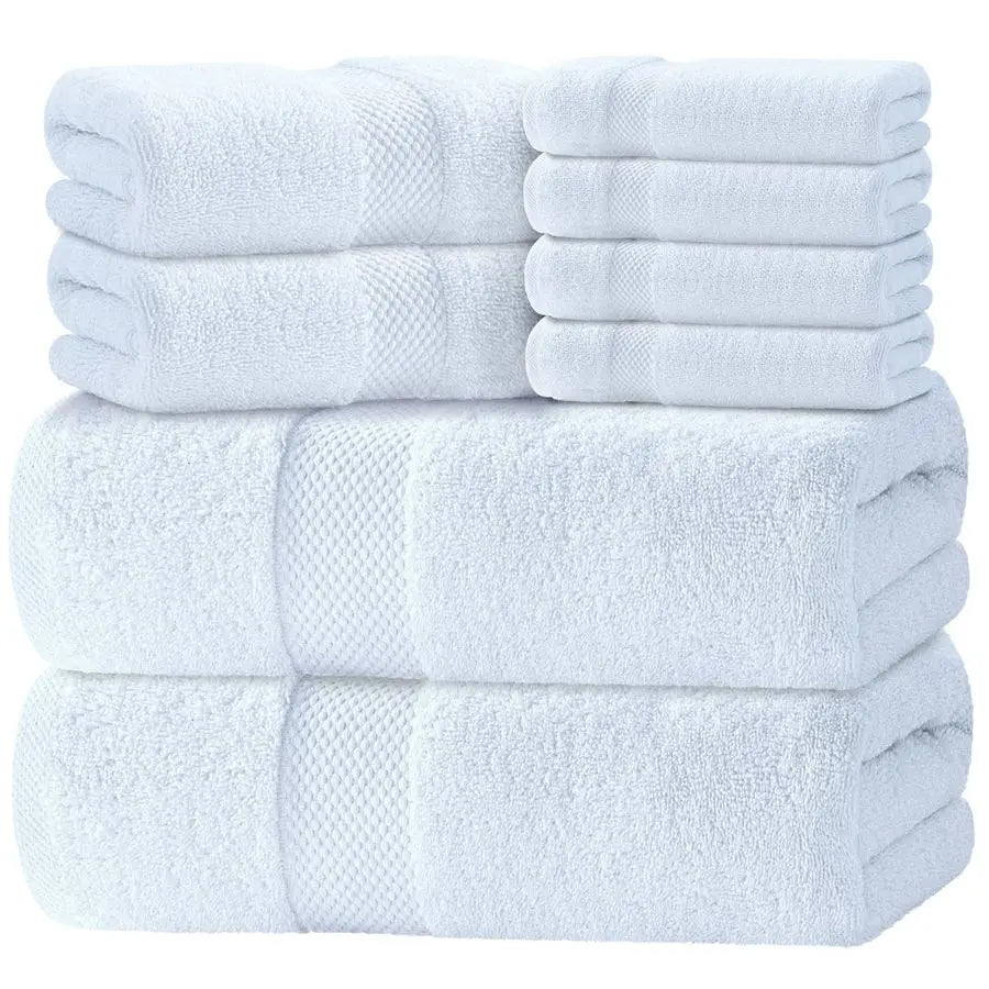 Hotel Collection 8 Piece Turkish Cotton Bath Towel Set