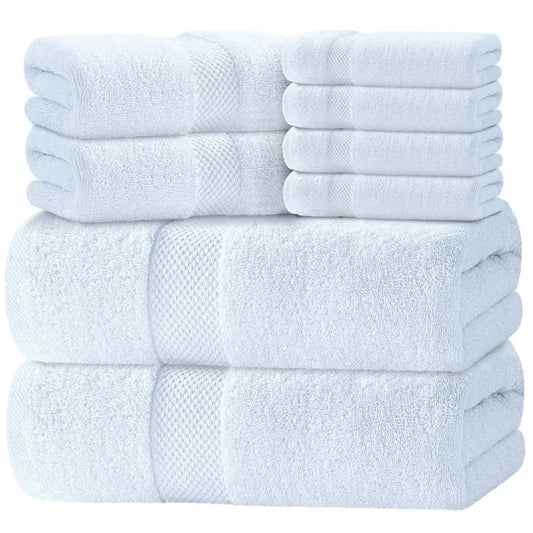 Hotel Collection 8 Piece Turkish Cotton Bath Towel Set
