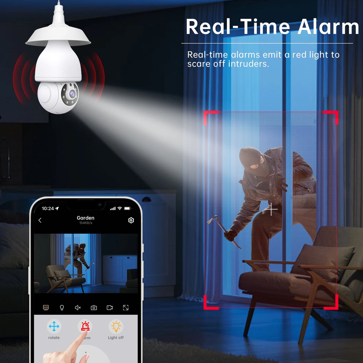 NOAHTEC 3MP Indoor Wireless Security Camera With 2 Way Talk