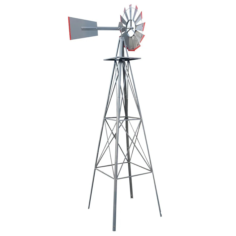Weather Resistant Steel Windmill Yard Garden Decoration