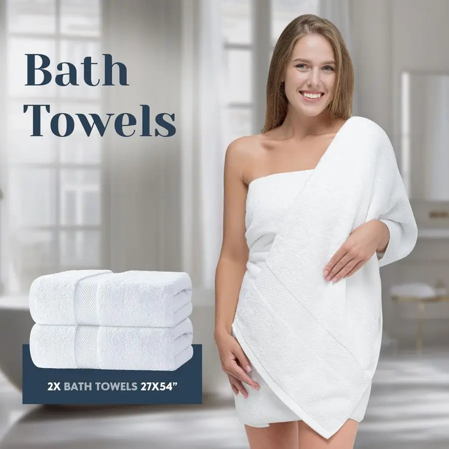 Hotel Collection 8 Piece Turkish Cotton Bath Towel Set