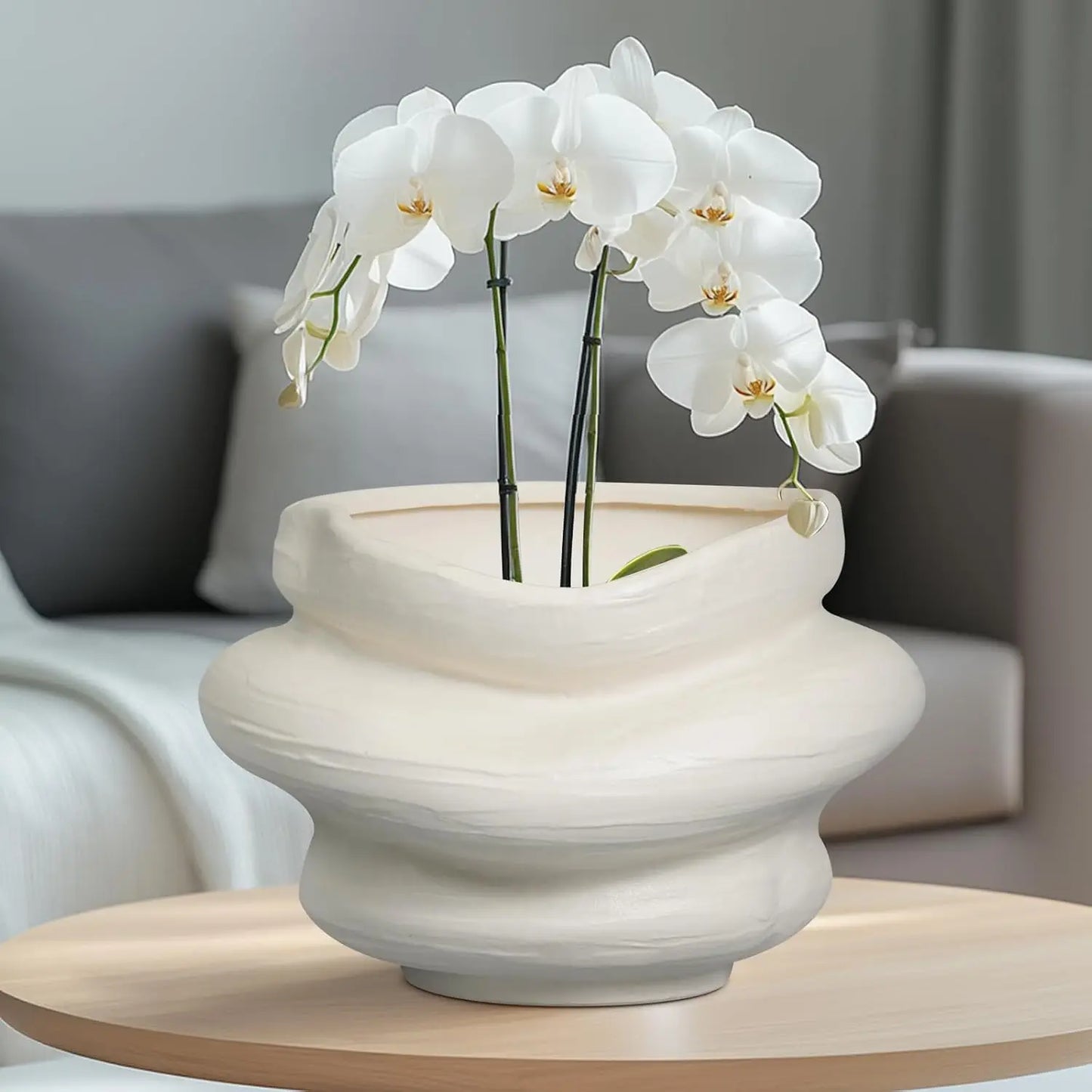 Ceramic Plant Pot With Drainage Hole for Indoor Outdoor