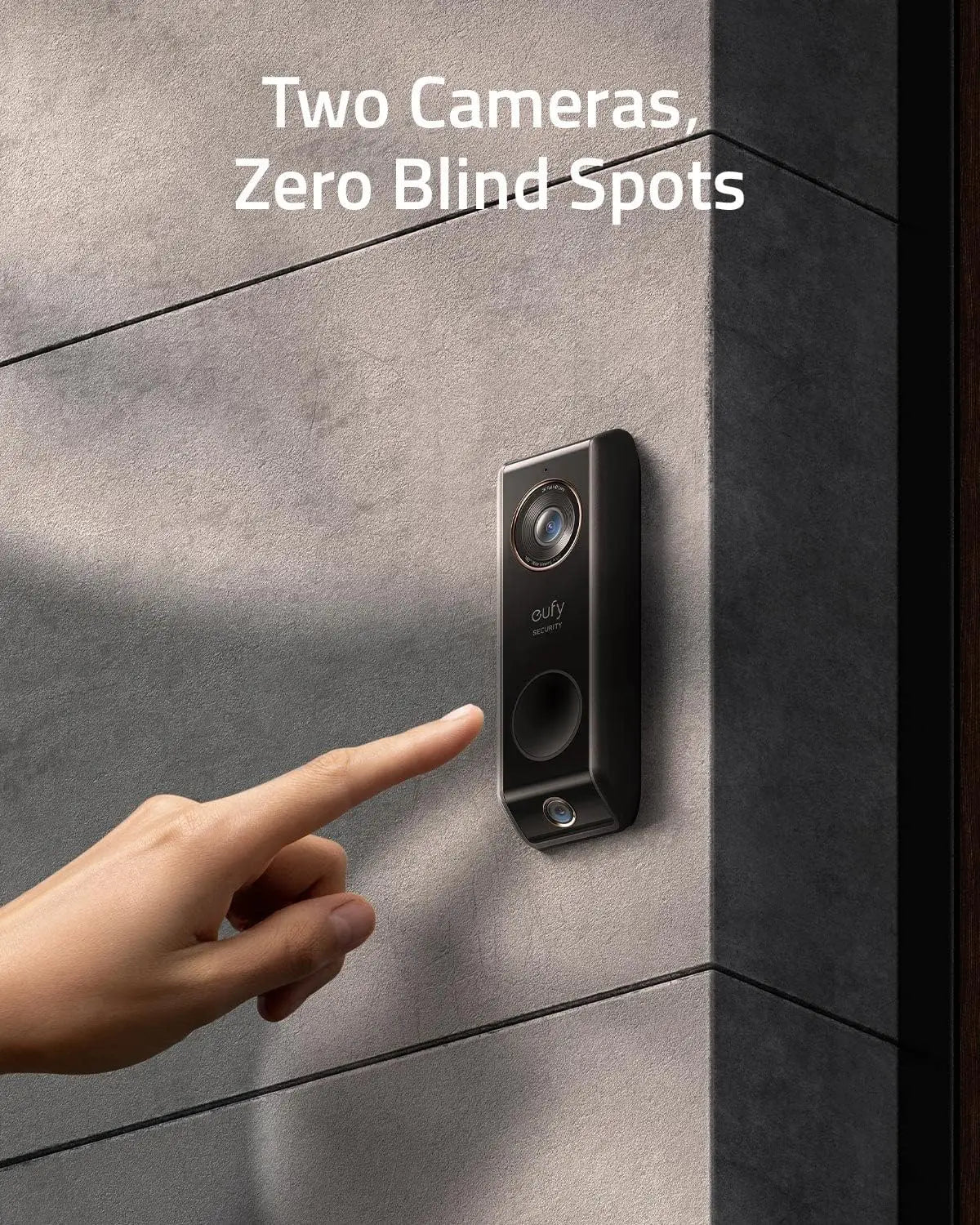 Wired Video Doorbell With Dual Cameras 2K HDR Motion Alerts Renewed