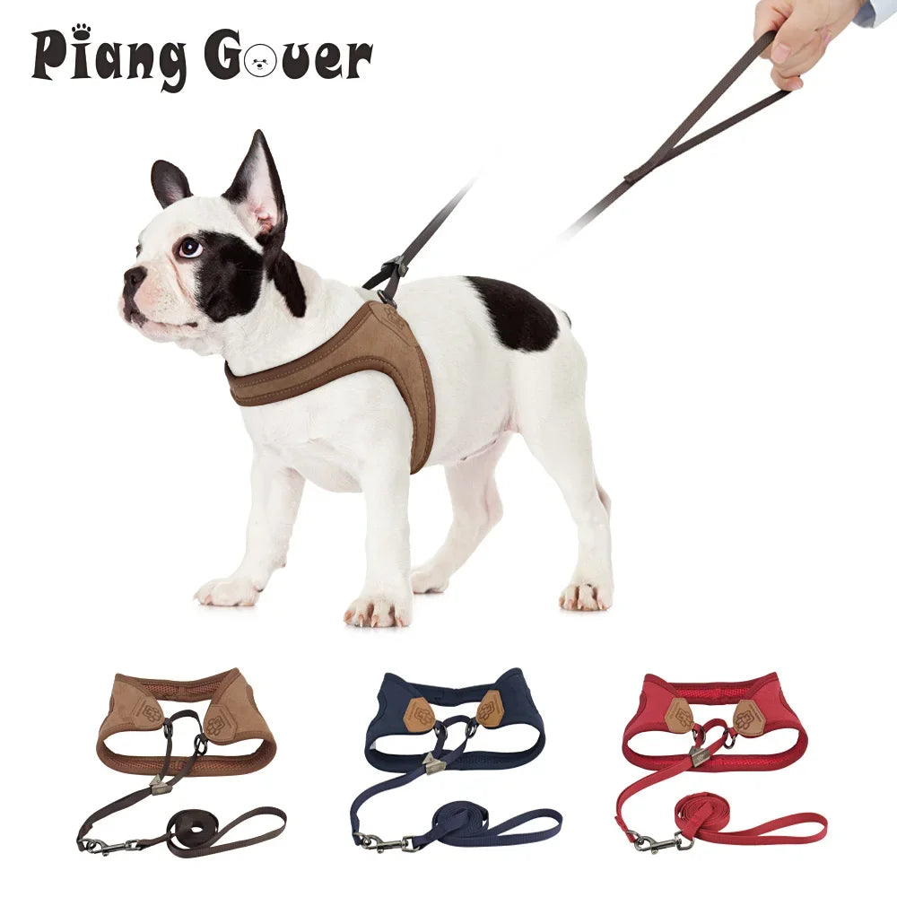 Vest Style Dog Harness And Leash Set For Comfortable Walking
