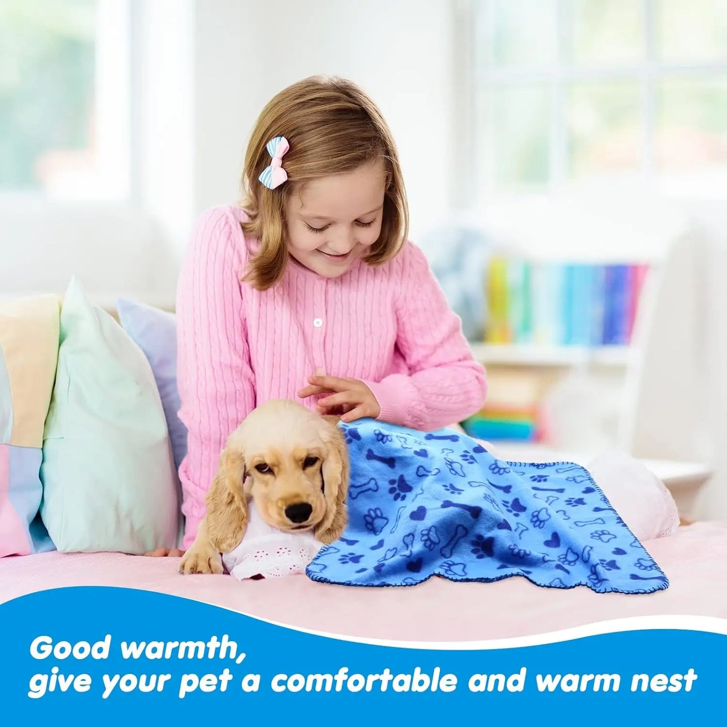 Zfgryim 28-Piece Fleece Pet Blankets Set for Dogs and Cats