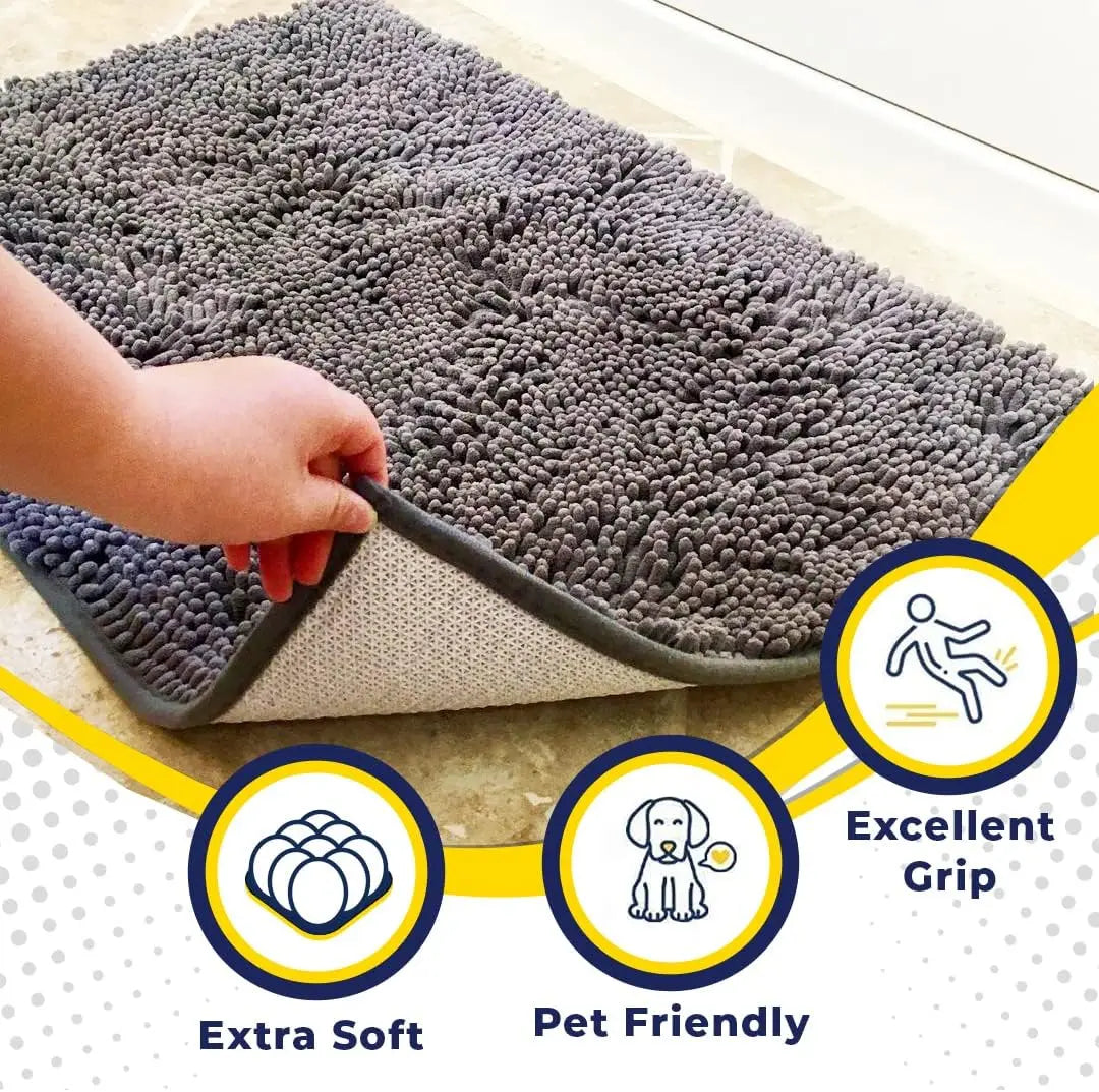 Super Absorbent Microfiber Dog Door Mat For Muddy Paws