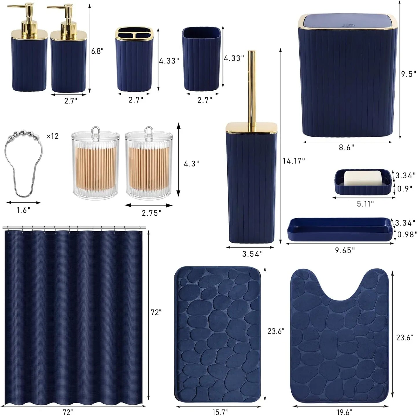 25 Piece Bathroom Accessory Set