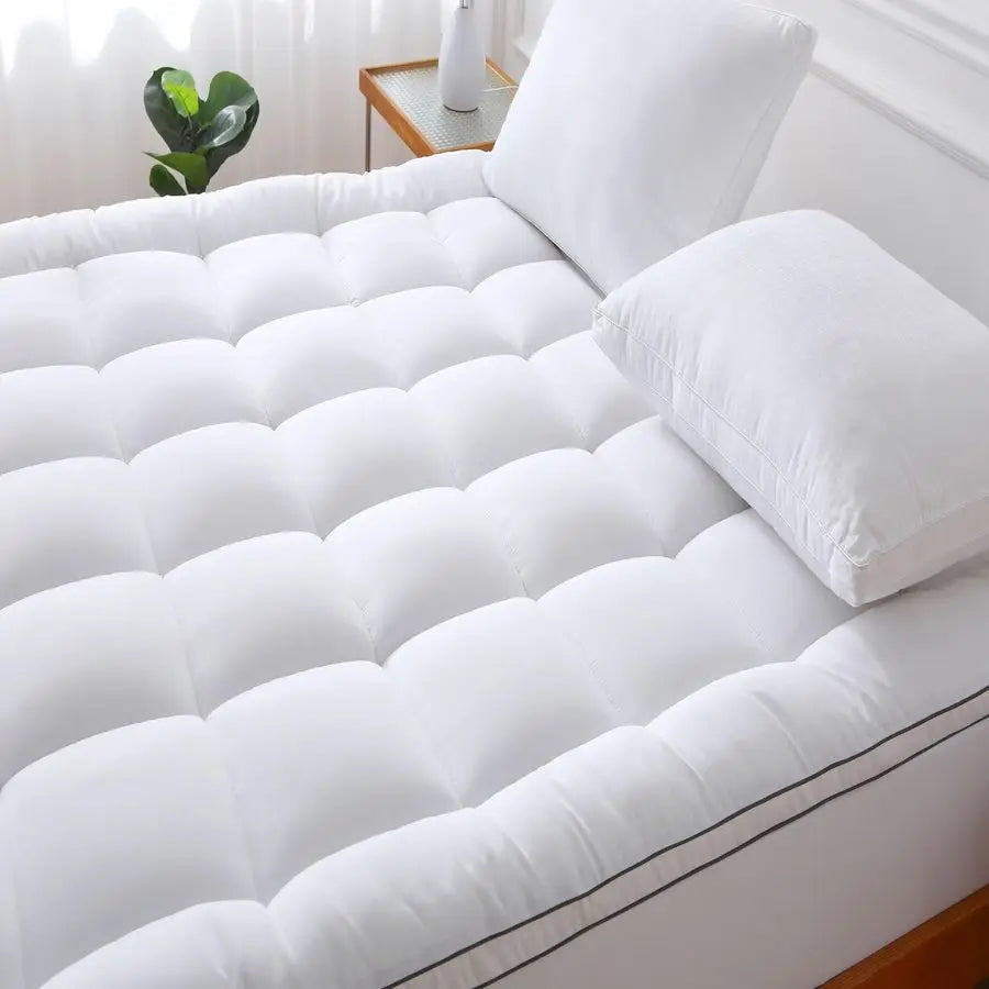 Breathable Quilted Mattress Topper for Comfort and Soft Support