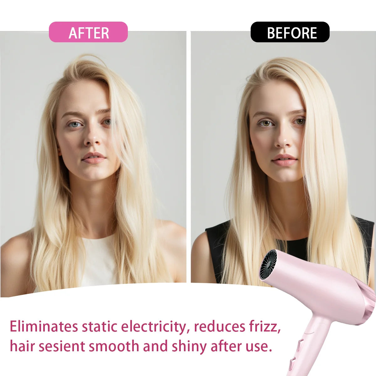 B BEICHEN Foldable Hair Dryer With Diffuser And 2 Speed