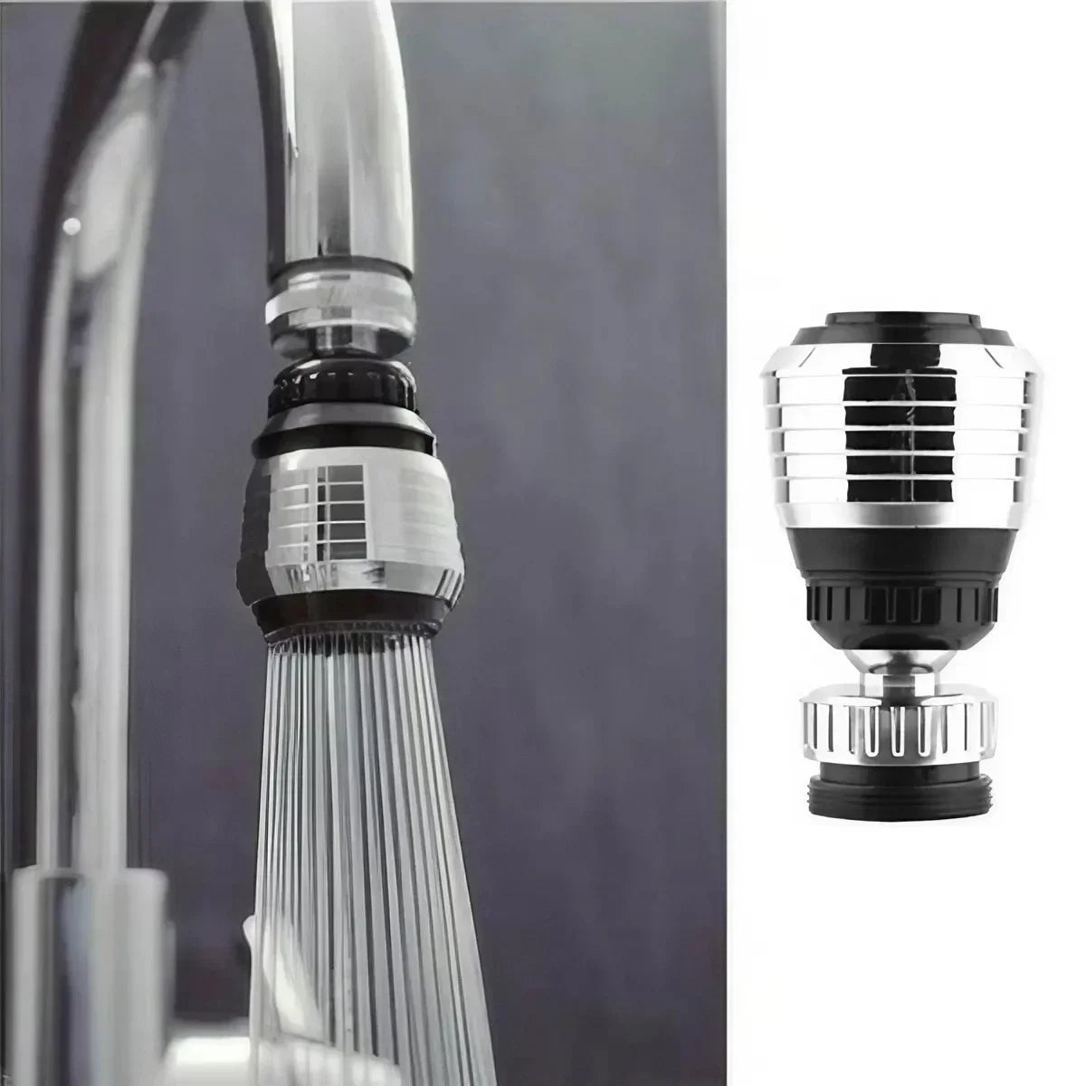 JJYY 360 Degree Swivel Splashproof Faucet Sprinkler Turbo Shower Water Saving