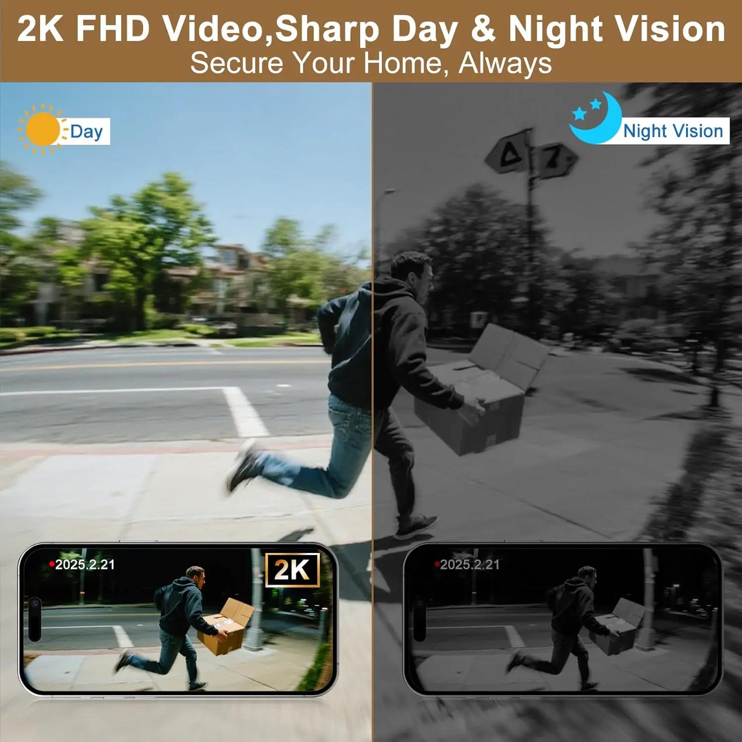 2K Wireless Doorbell Camera With Two-Way Talk And Motion Detection