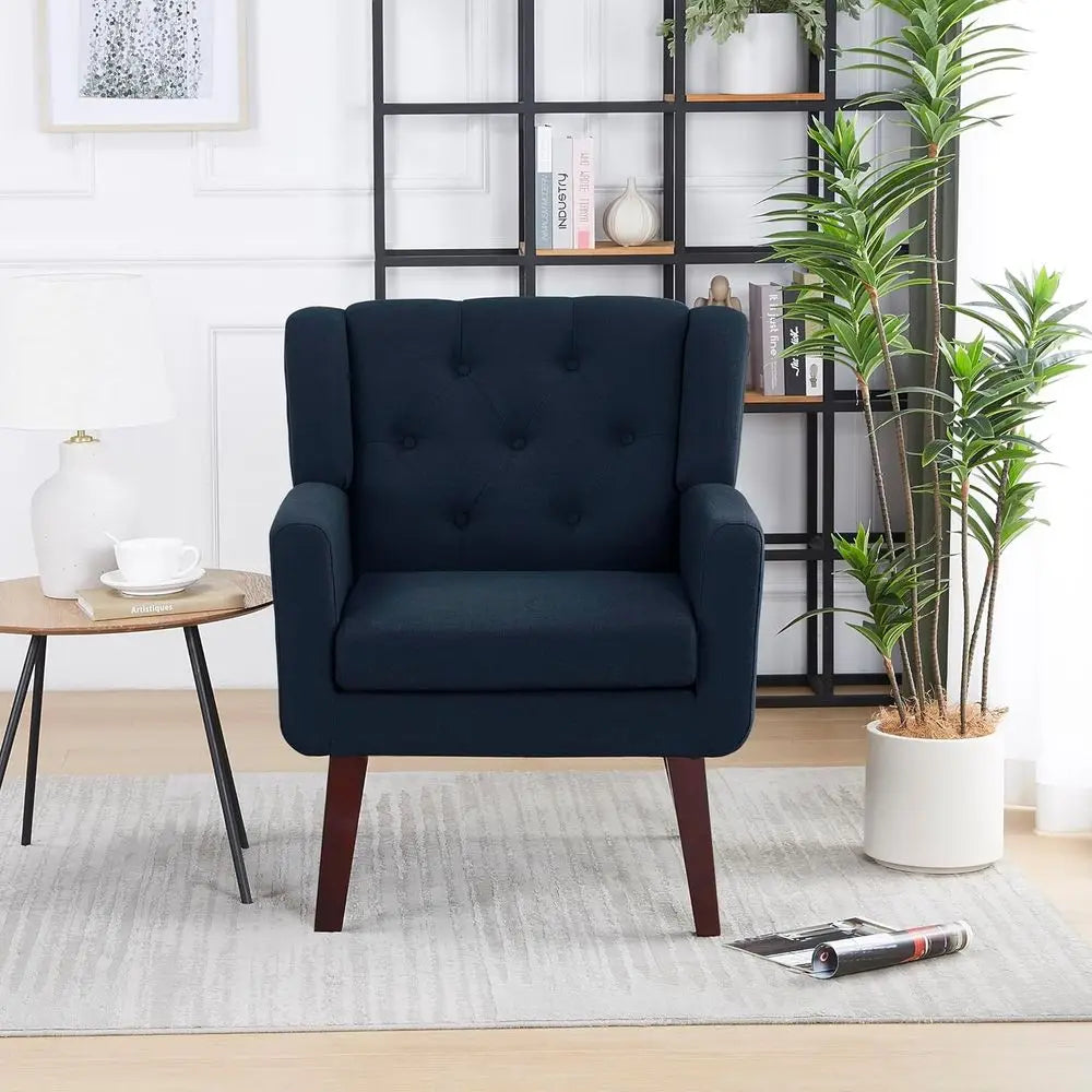 Accent Chair Button Tufted Upholstered Living Room Chair