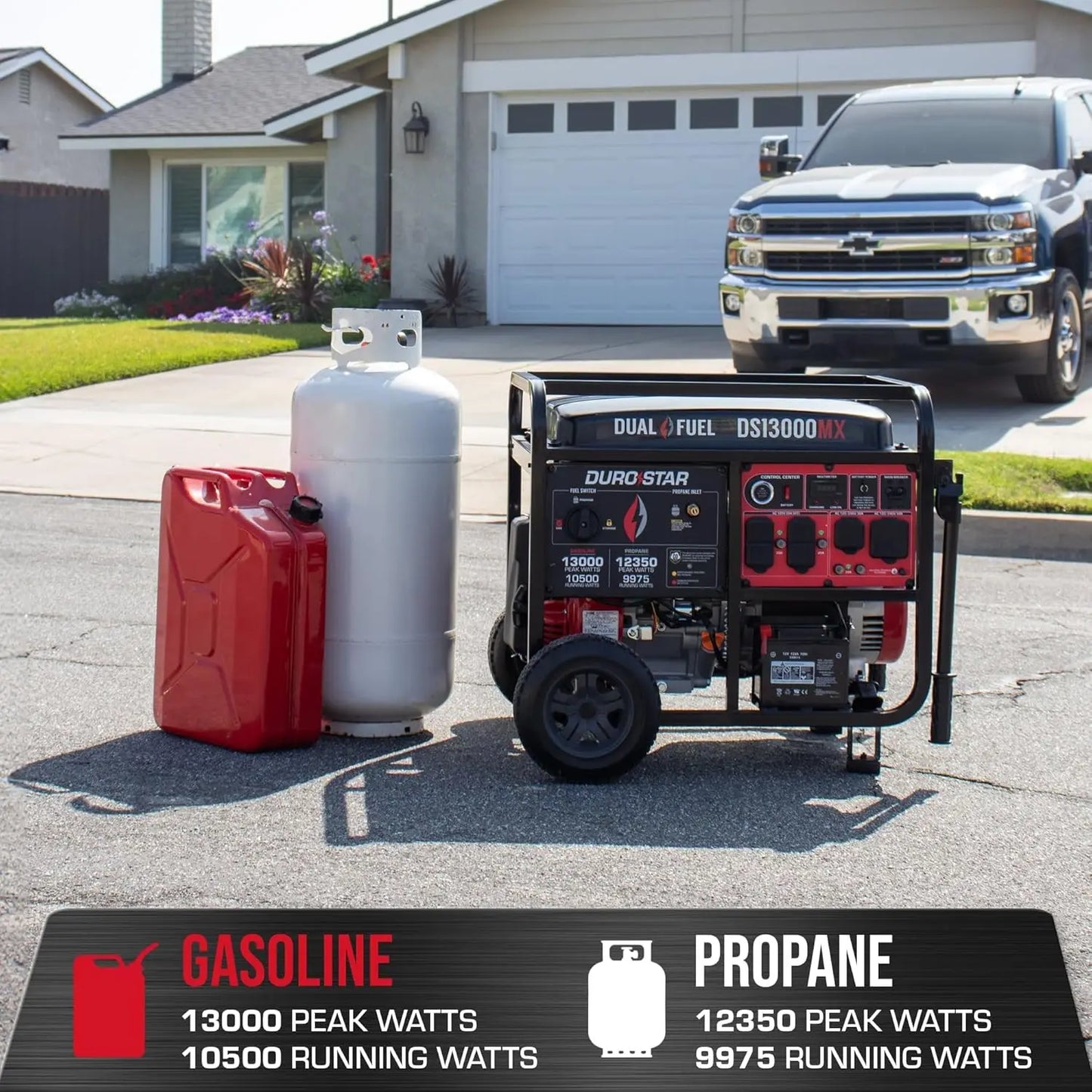 NONEEU DS13000MX 13,000-Watt Dual Fuel Generator With Remote Start