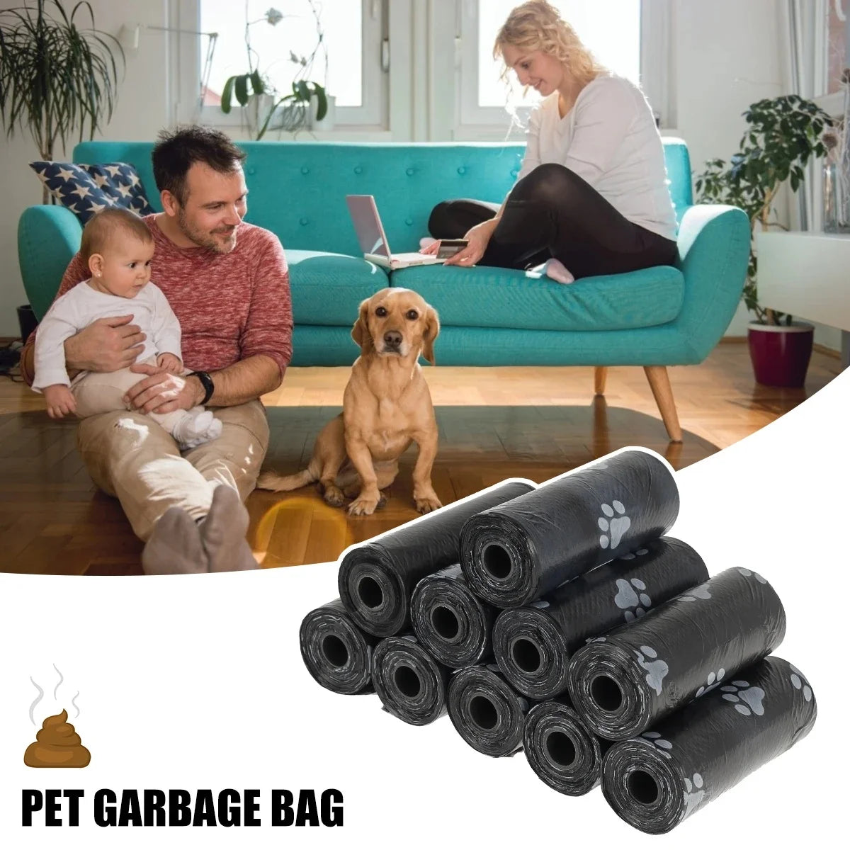 NONEDog Biodegradable Pet Poop Bags Dispenser Outdoor