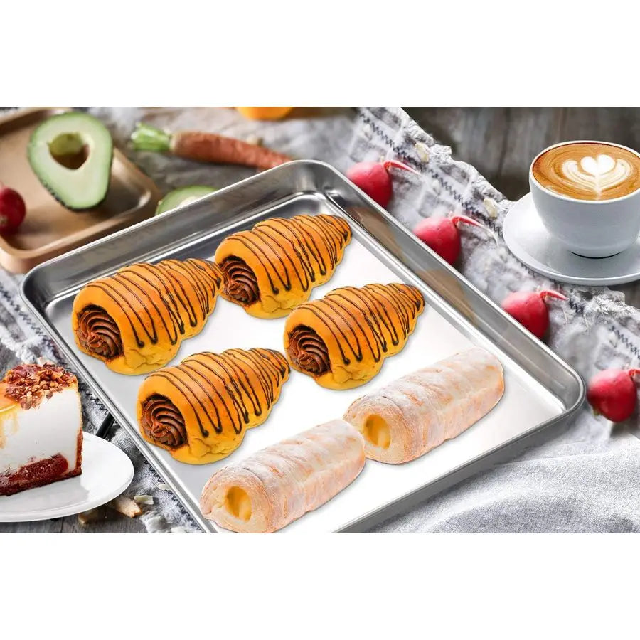 Stainless Steel Baking Pan Tray Cookie Sheet Non Toxic