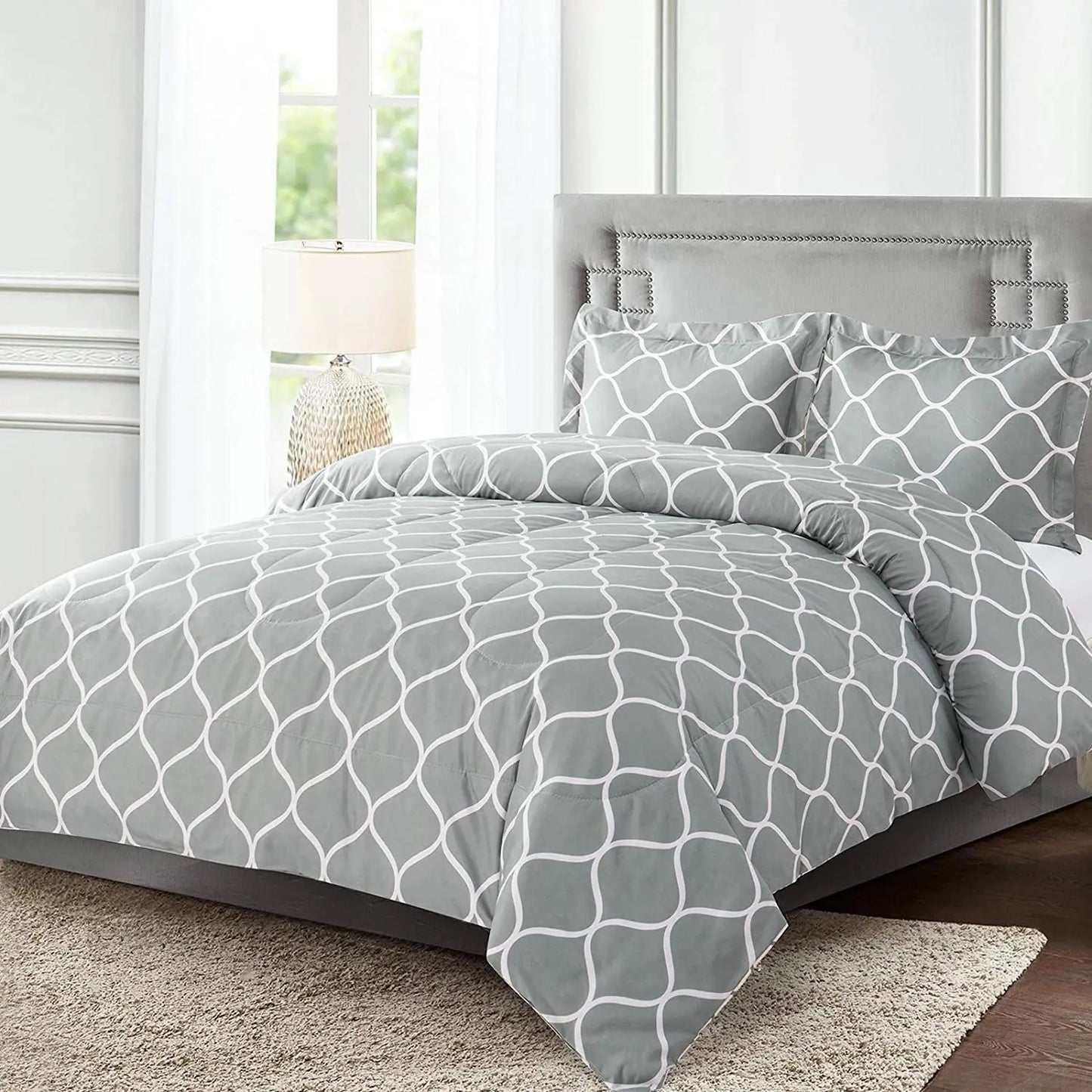 Geometric Polyester Bedding Comforter Set 2-Piece For Bedroom