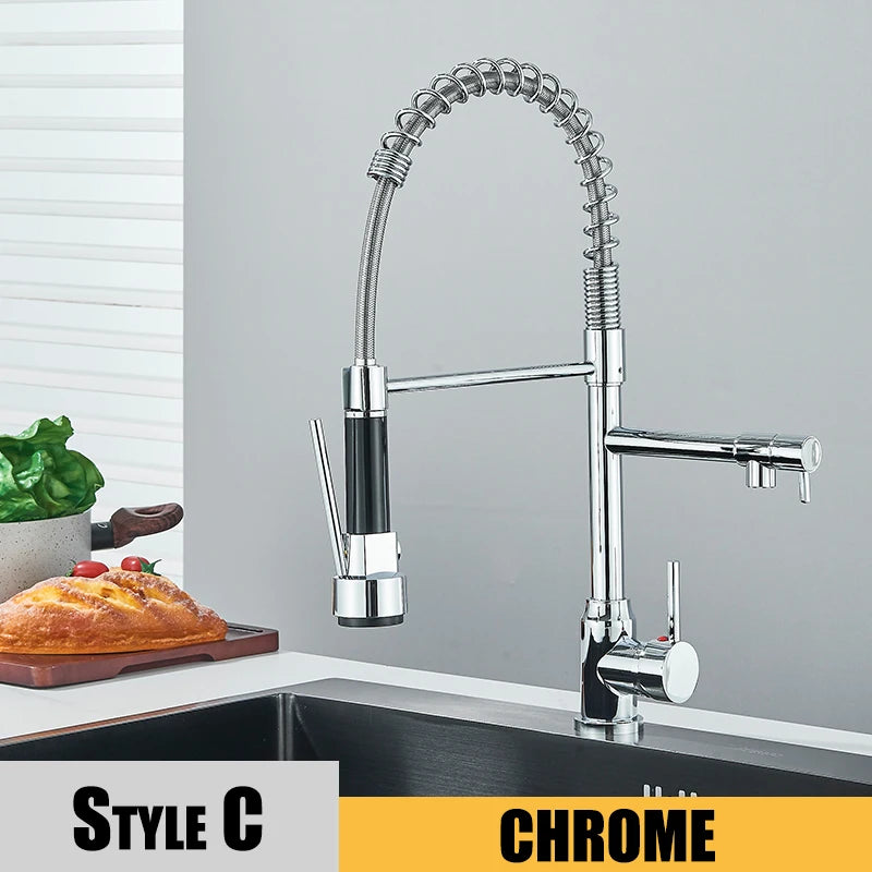 Wanmivezlo Kitchen Sink Faucet Pull Down Hot Cold Water Mixer
