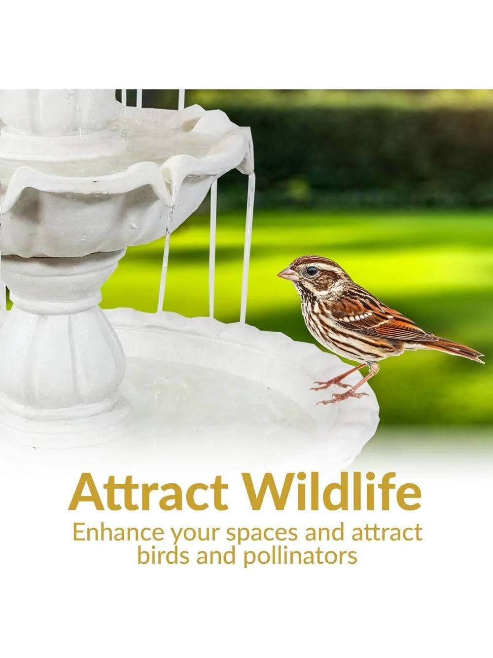 Welcome 3-Tier Water Fountain With Pineapple Topper For Garden