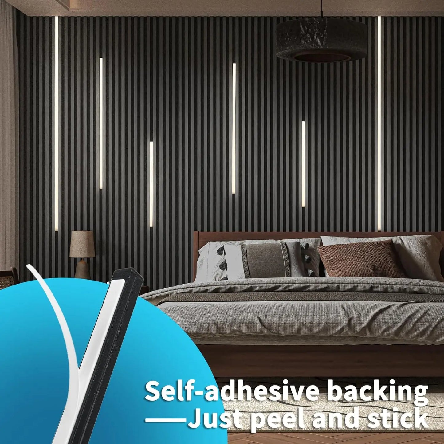 6-Pack Self-Adhesive LED Strip Lights With Touch Switch