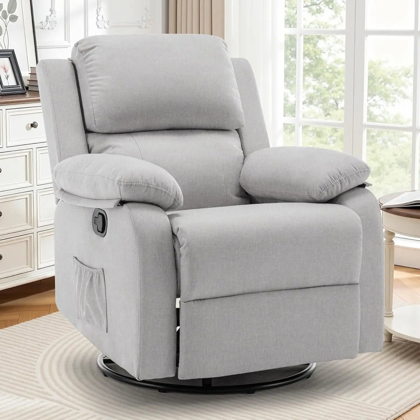 Recliner Chair 360 Swivel Rocker For Small Compact Spaces