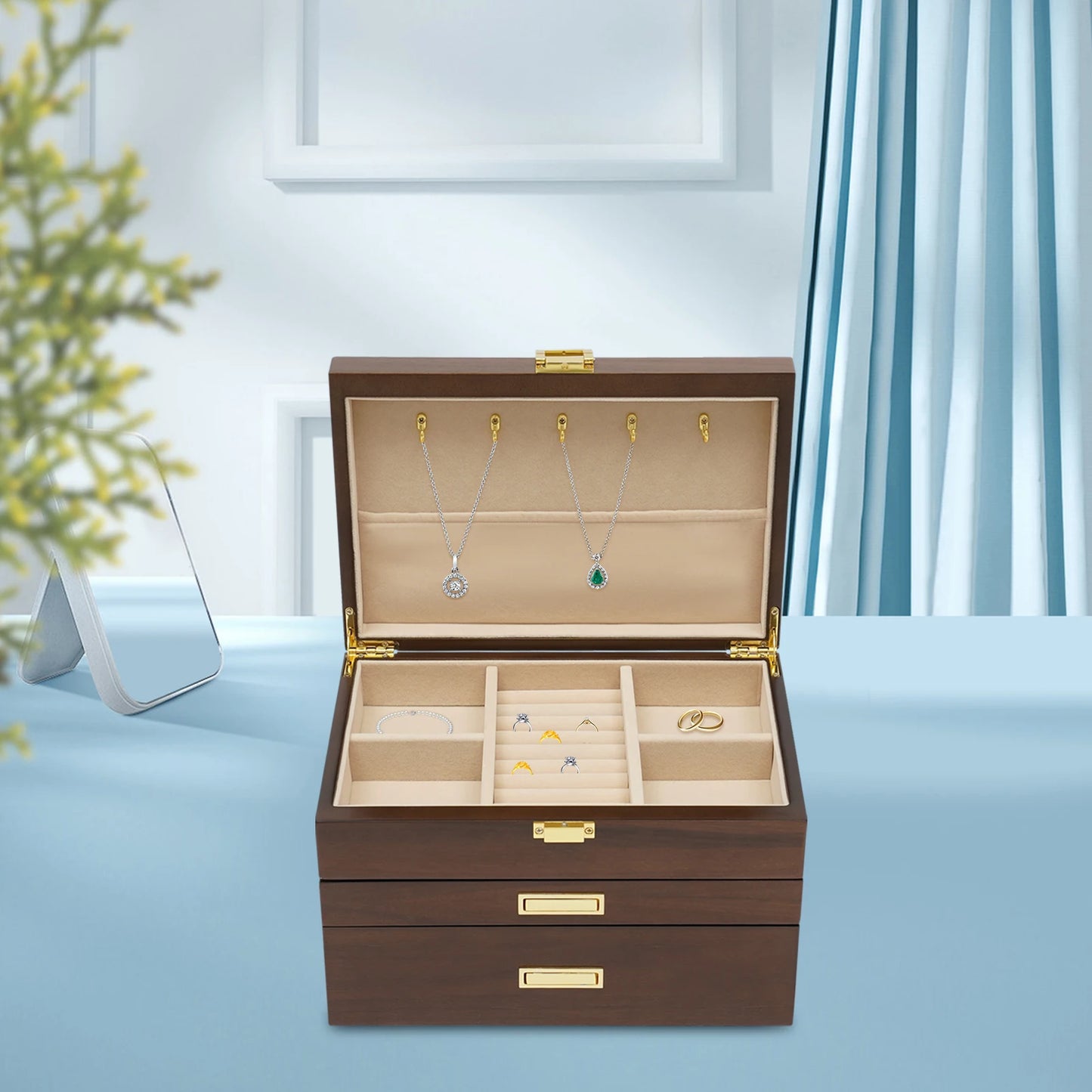 NONECN Jewelry And Watch Display Case Organizer