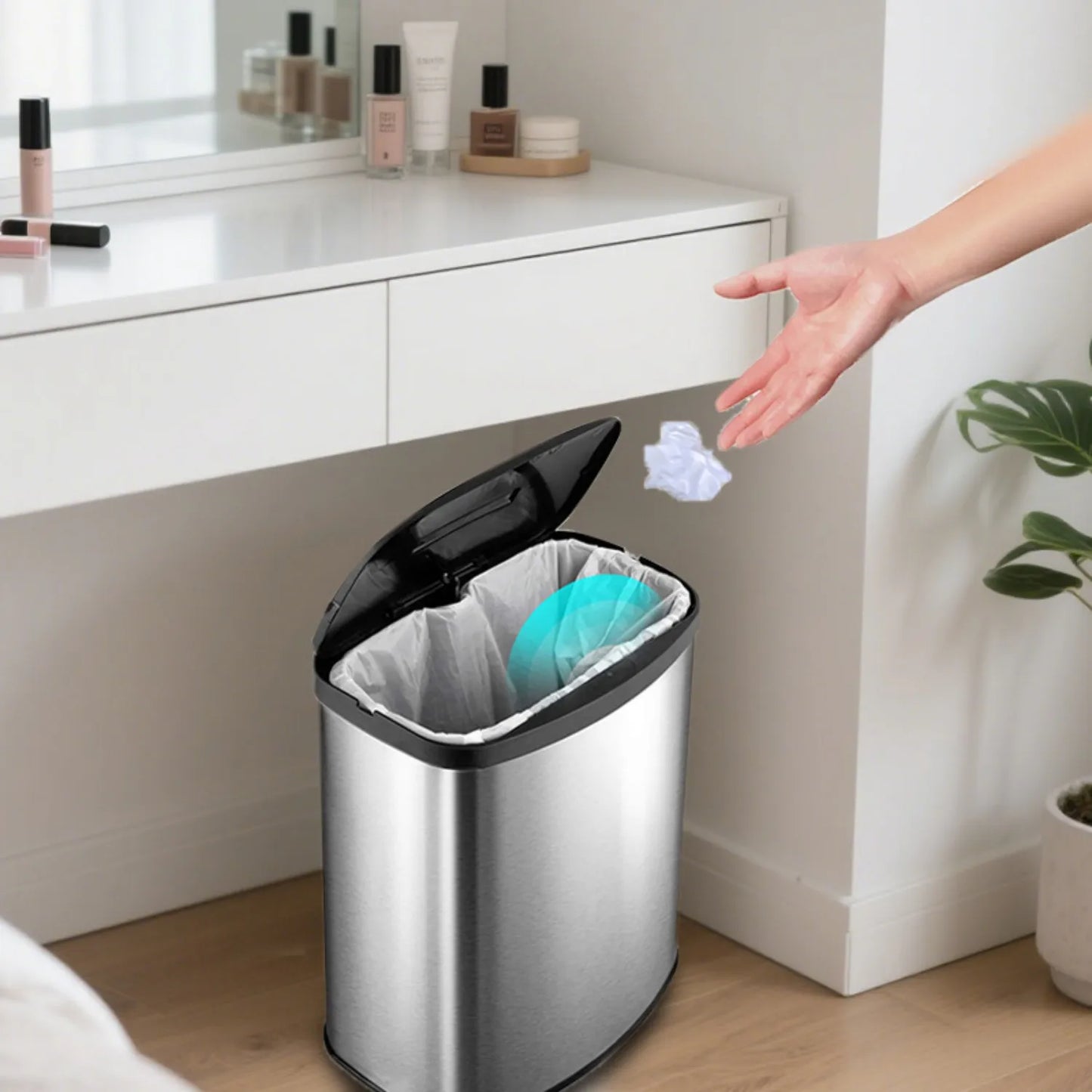 NONECN Smart Sensor Trash Can Touchless Automatic Opening And Closing