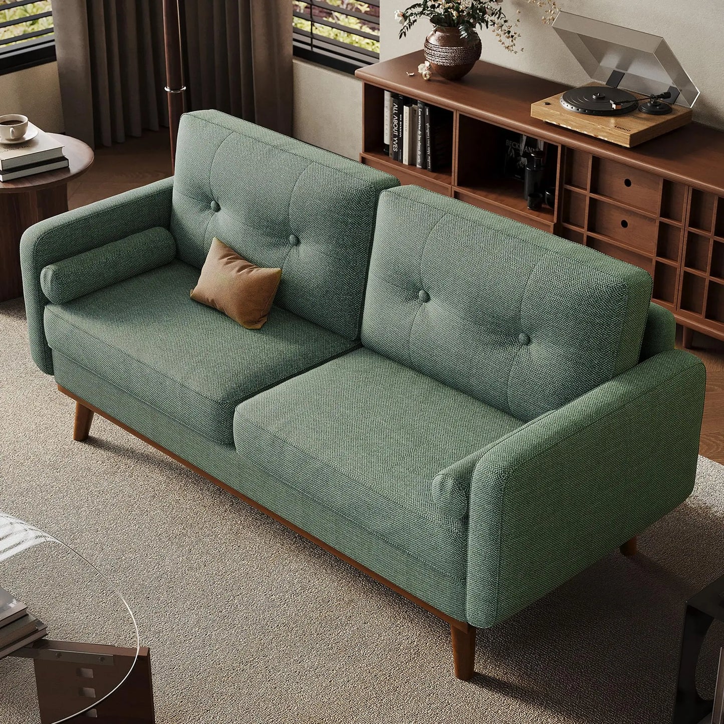 Studyset Mid Century Modern Loveseat Sofa for Living Room
