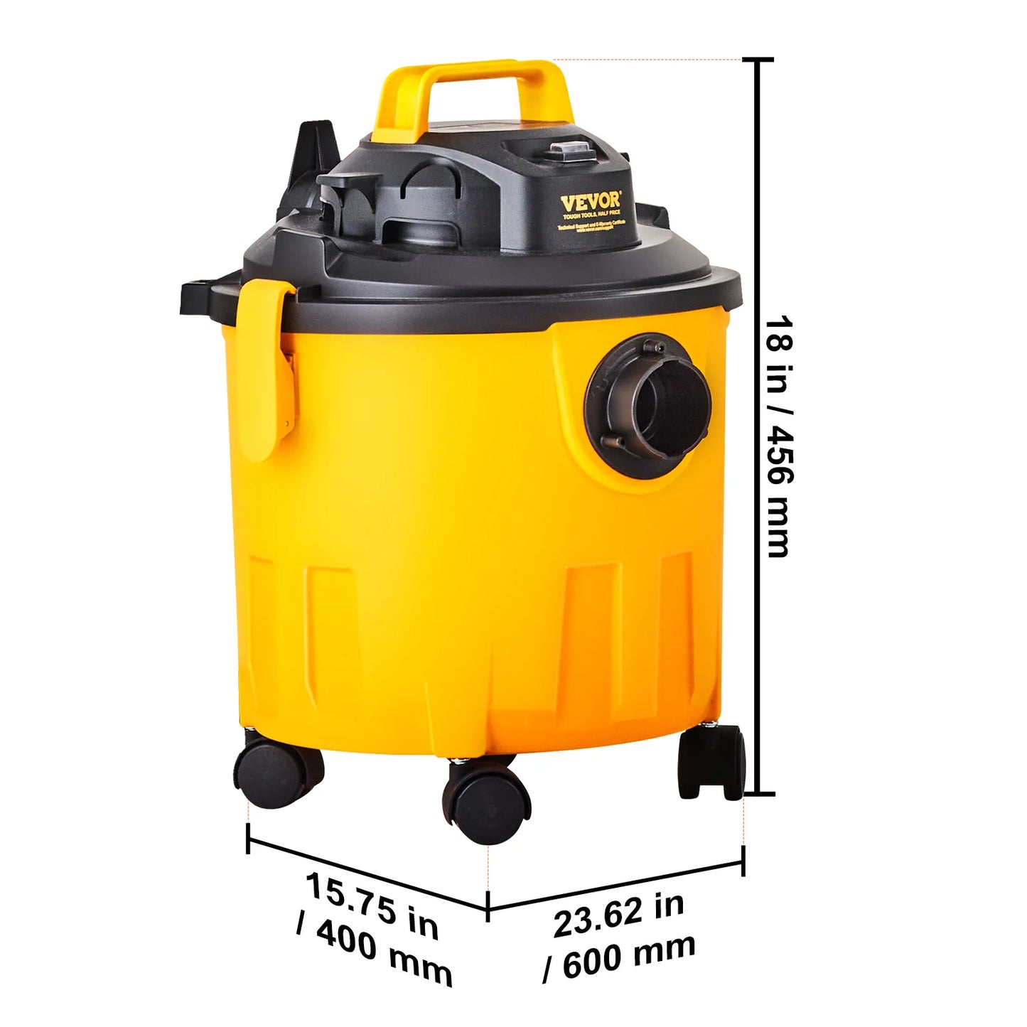 SucceBuy Wet Dry Vacuum Cleaner Stainless Steel Powerful Suction