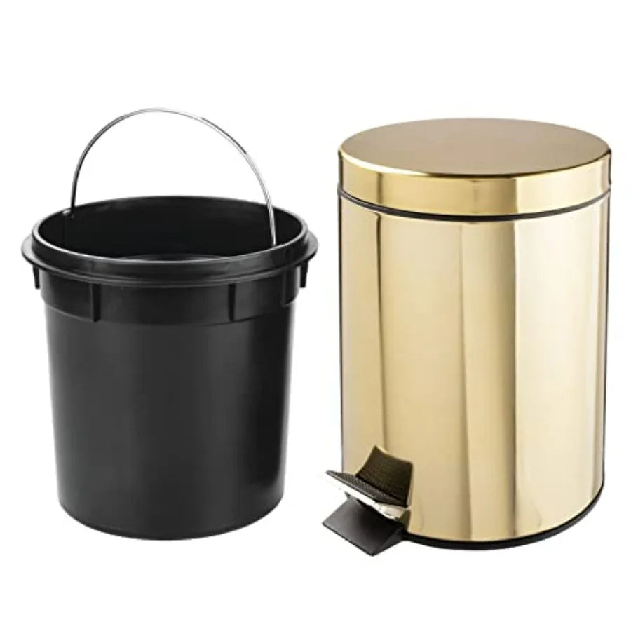 Bathroom Combo Toilet Brush Holder Round Step Trash Can