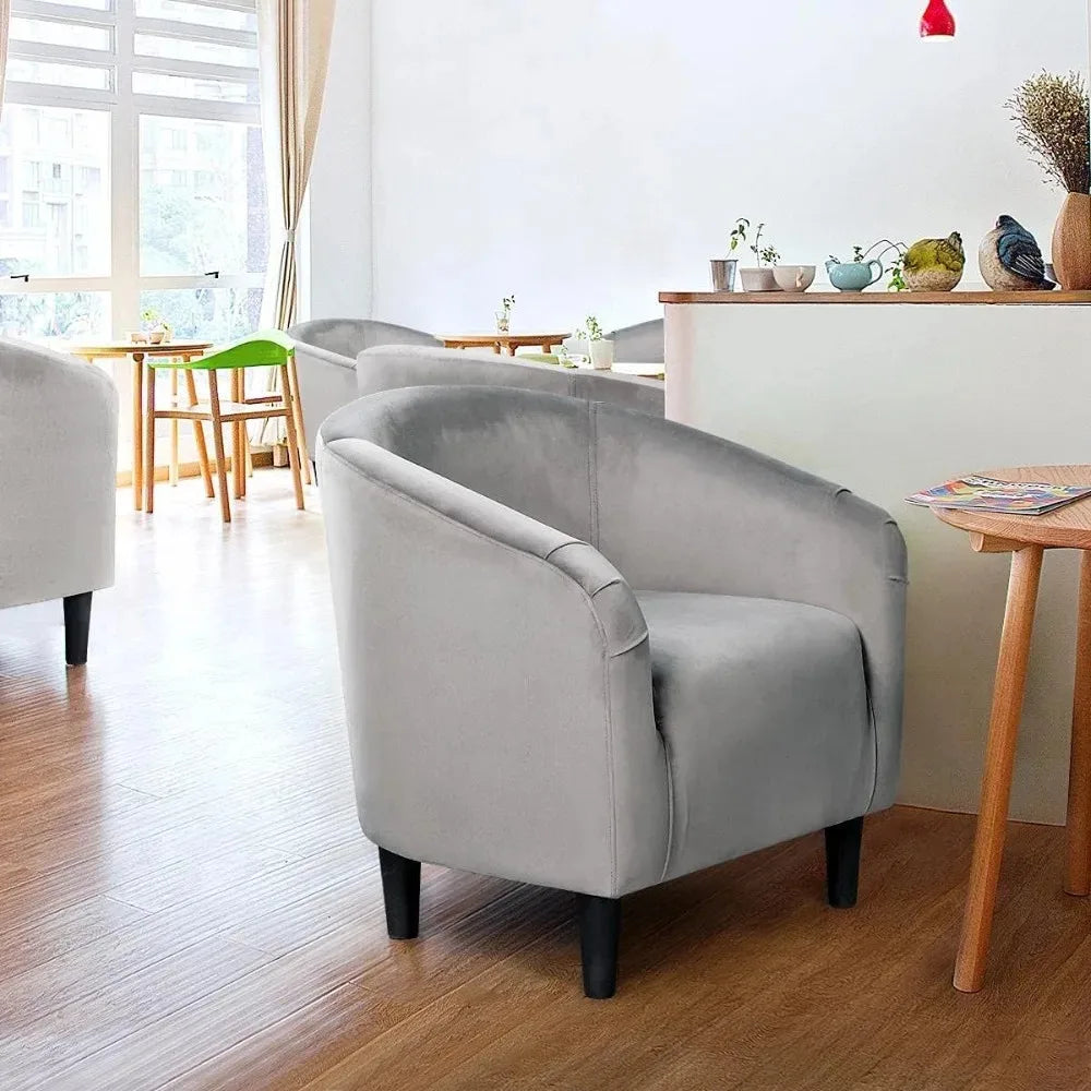 Boucle Barrel Chair With Sherpa Padding