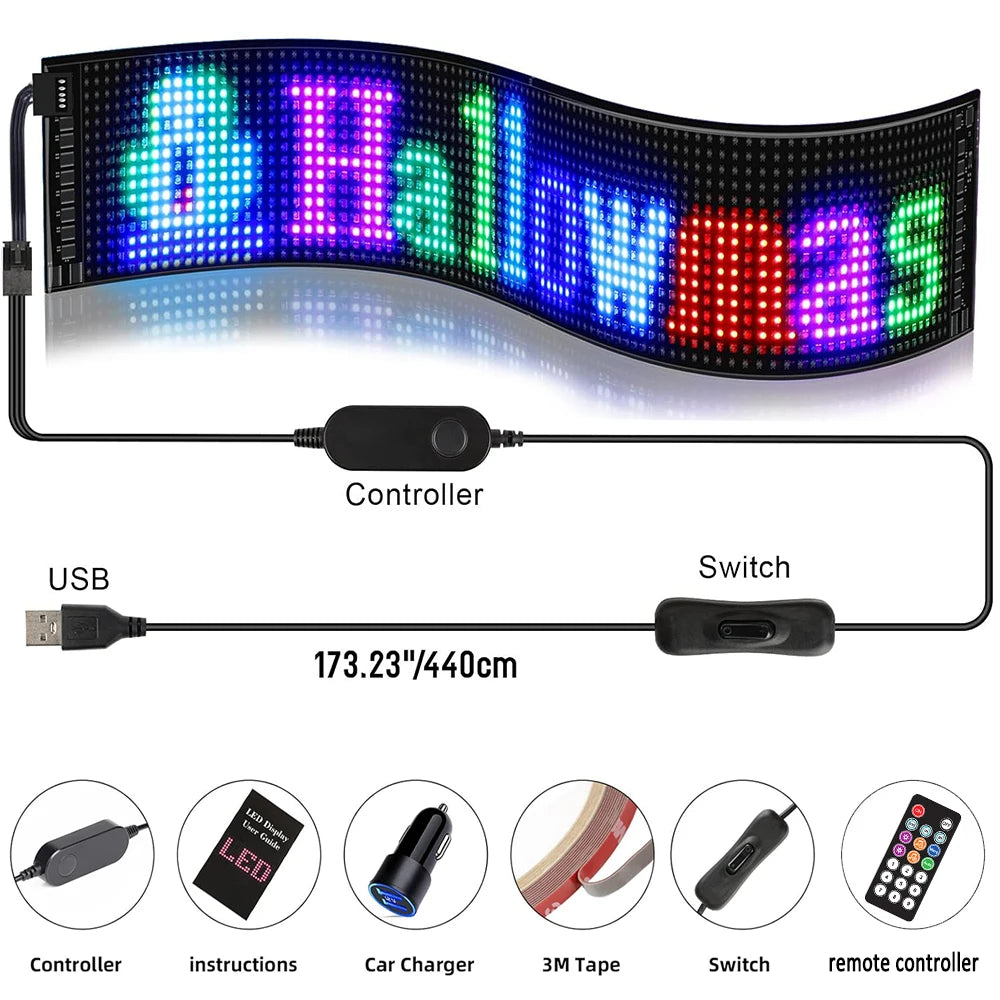 GOTUS LED Matrix Panel Advertising Sign With Remote Bluetooth Control