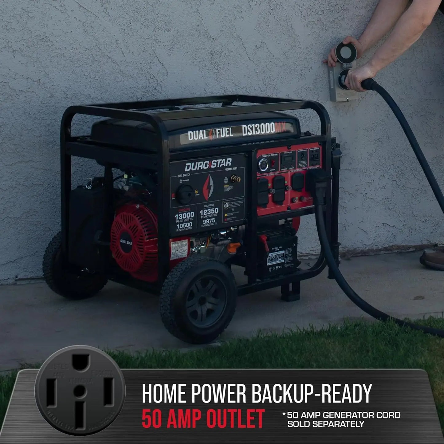 NONEEU DS13000MX 13,000-Watt Dual Fuel Generator With Remote Start