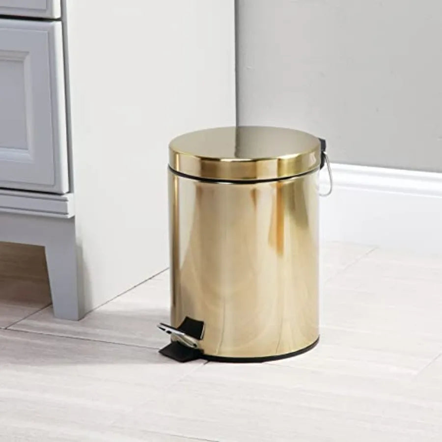 Bathroom Combo Toilet Brush Holder Round Step Trash Can