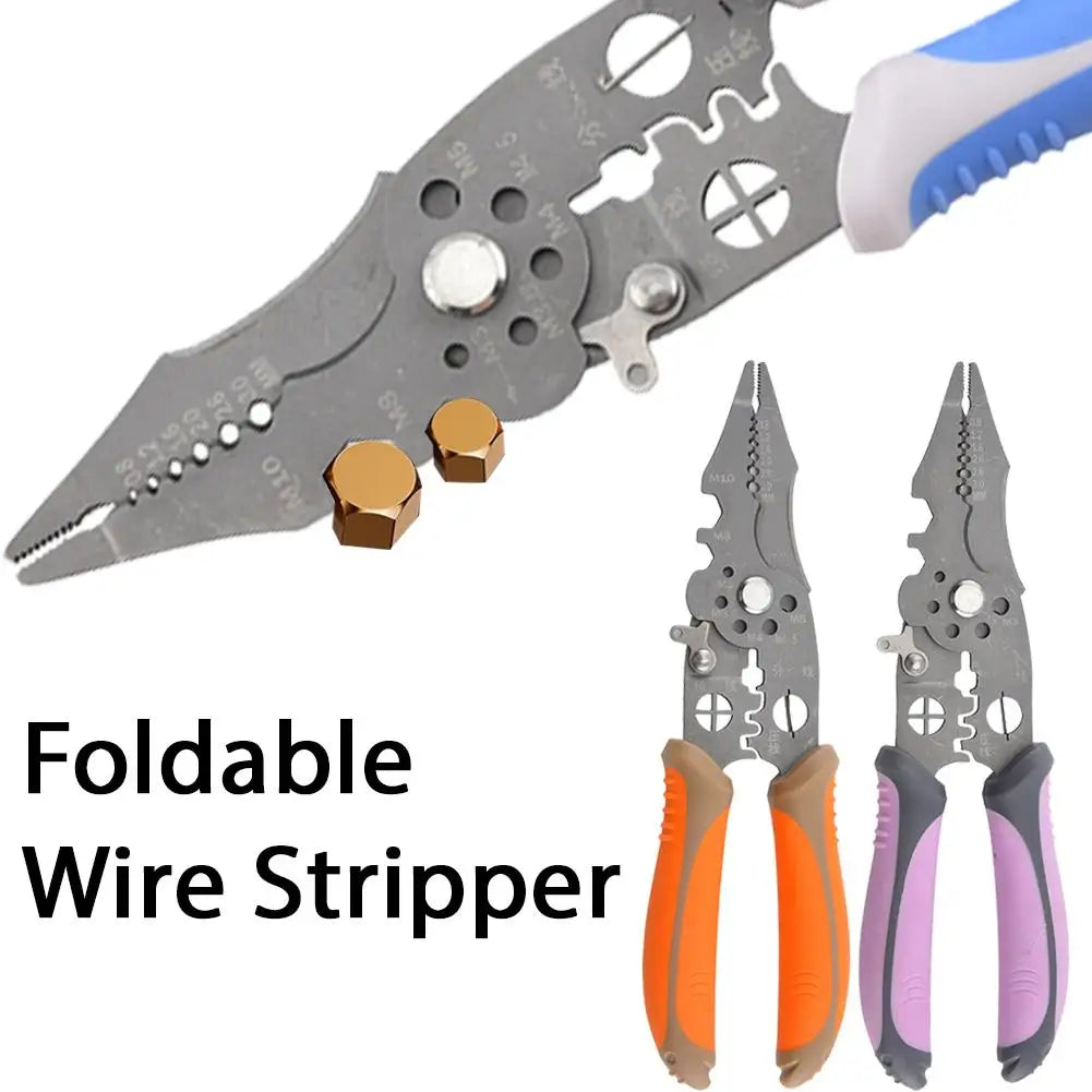 NONEDIY Adjustable Automatic Wire Stripper Multi Function Cutter Crimp Tool