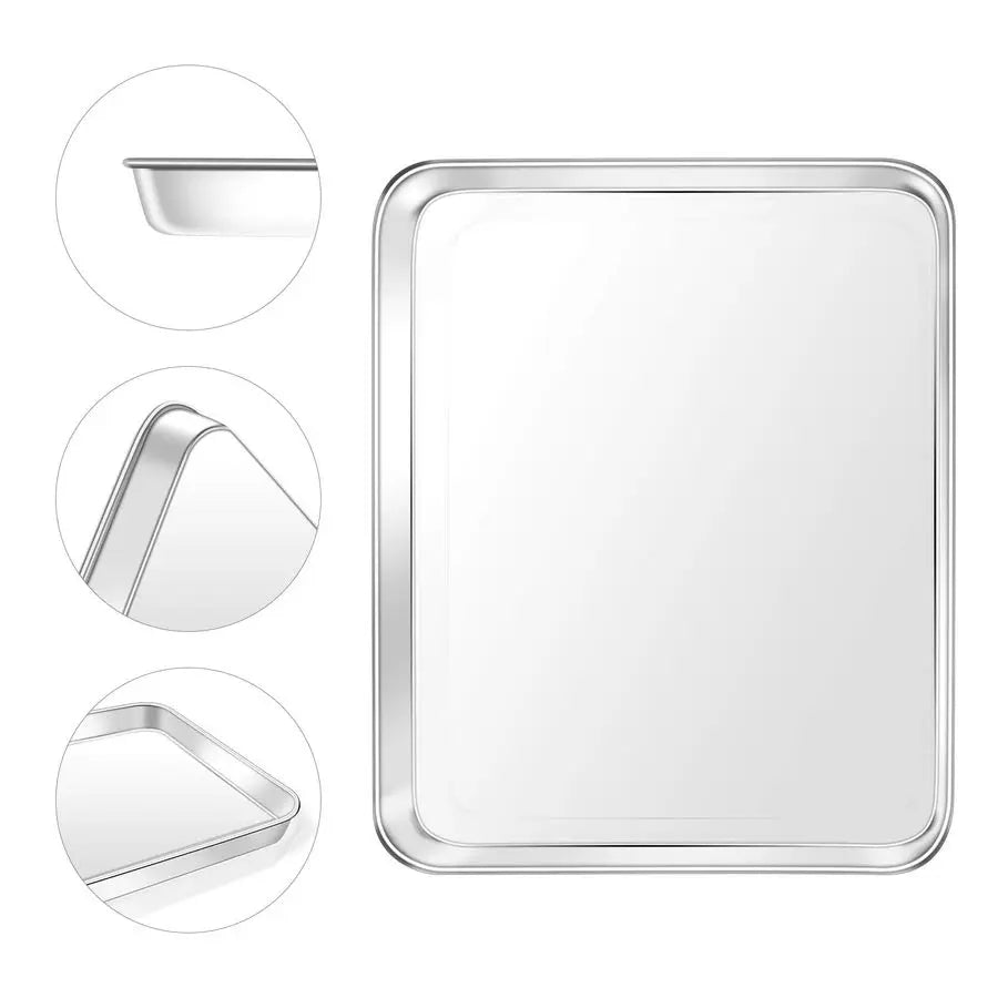 Stainless Steel Baking Pan Tray Cookie Sheet Non Toxic