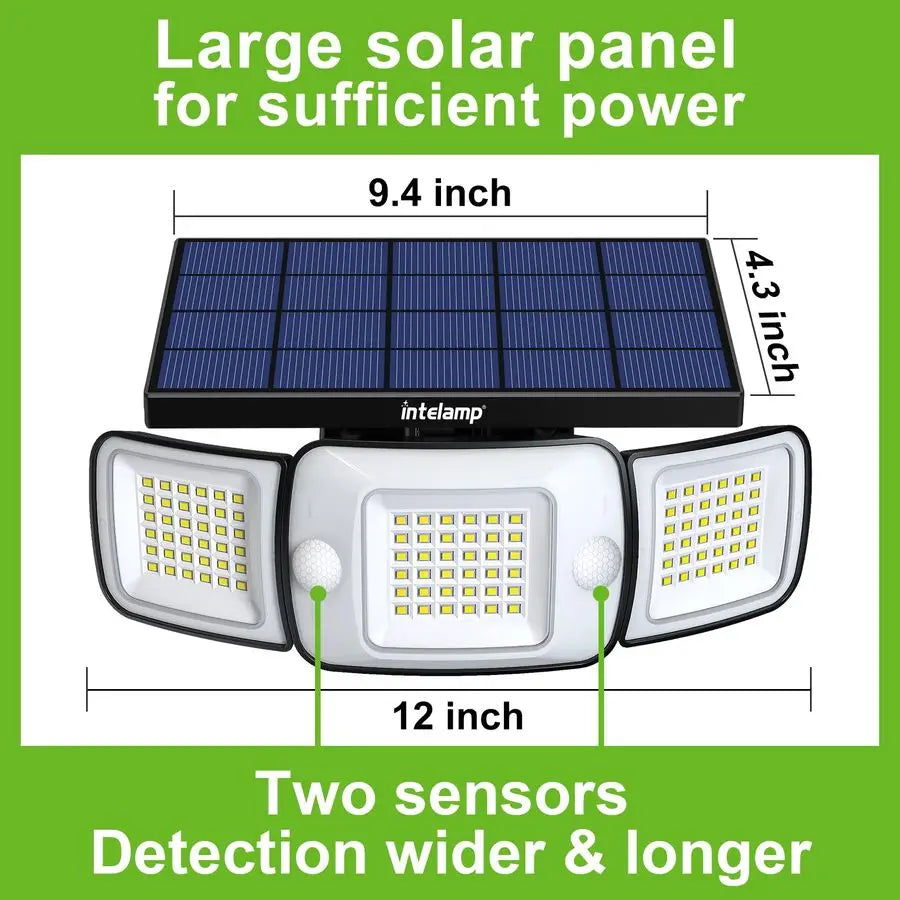 Solar Outdoor Lights With Motion Sensor And Dual Sensors