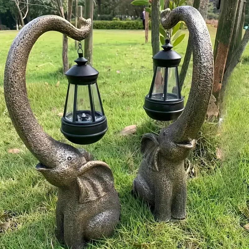 Elephant Shaped LED Solar Garden Lights For Patio Decor