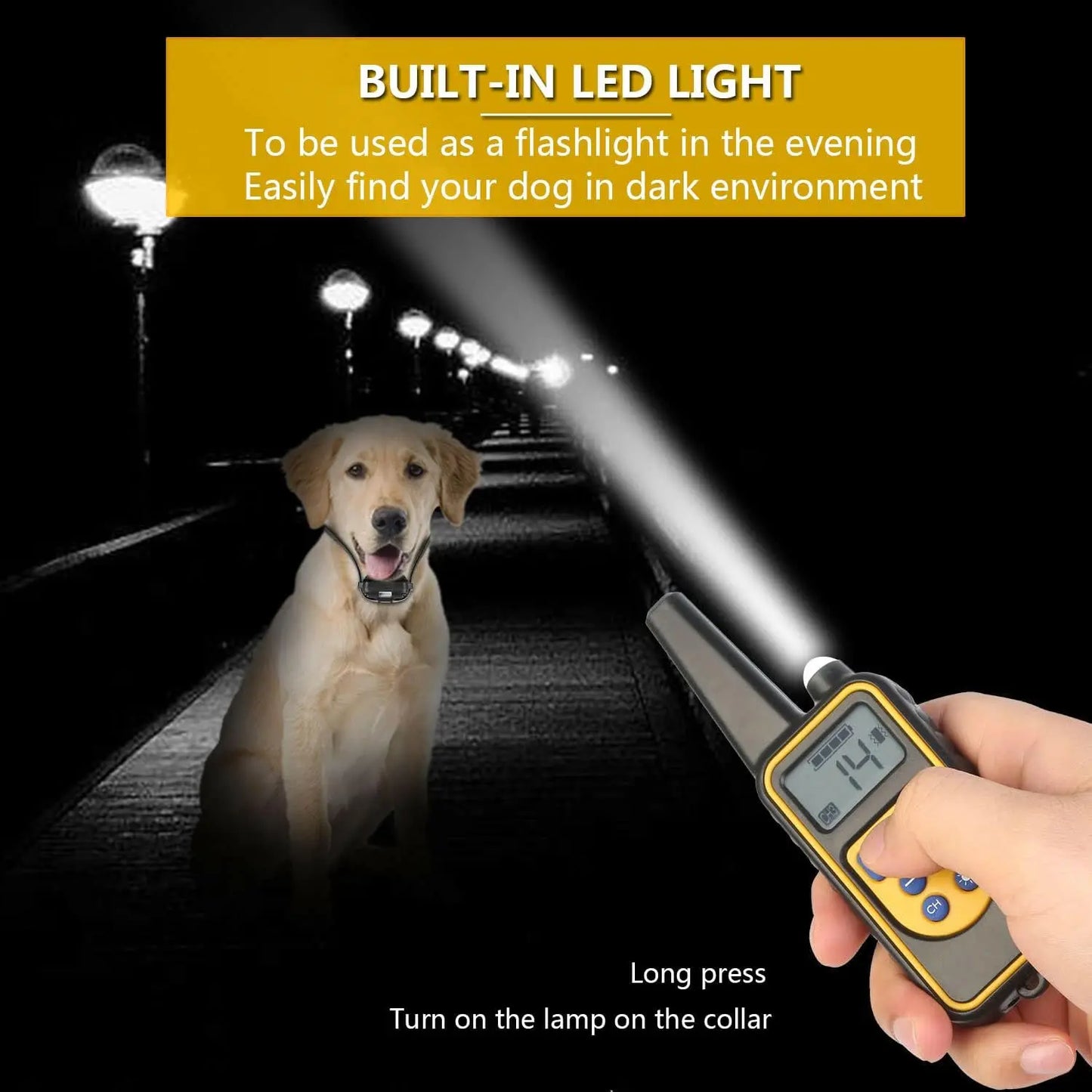 Dog Training Collar With Remote Waterproof Receiver 1640ft Range