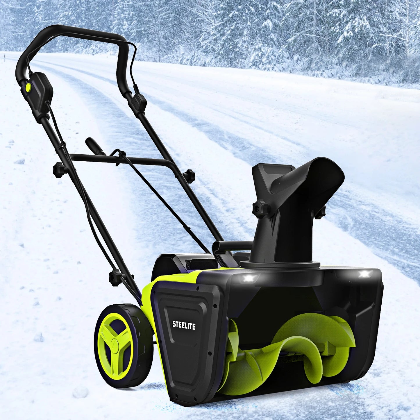 Deli 42V Cordless Snow Blower With Dual 4.0Ah Batteries Charger