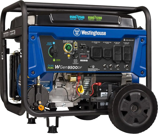 XMSJ 12500W Dual Fuel Portable Backup Generator With Remote Start