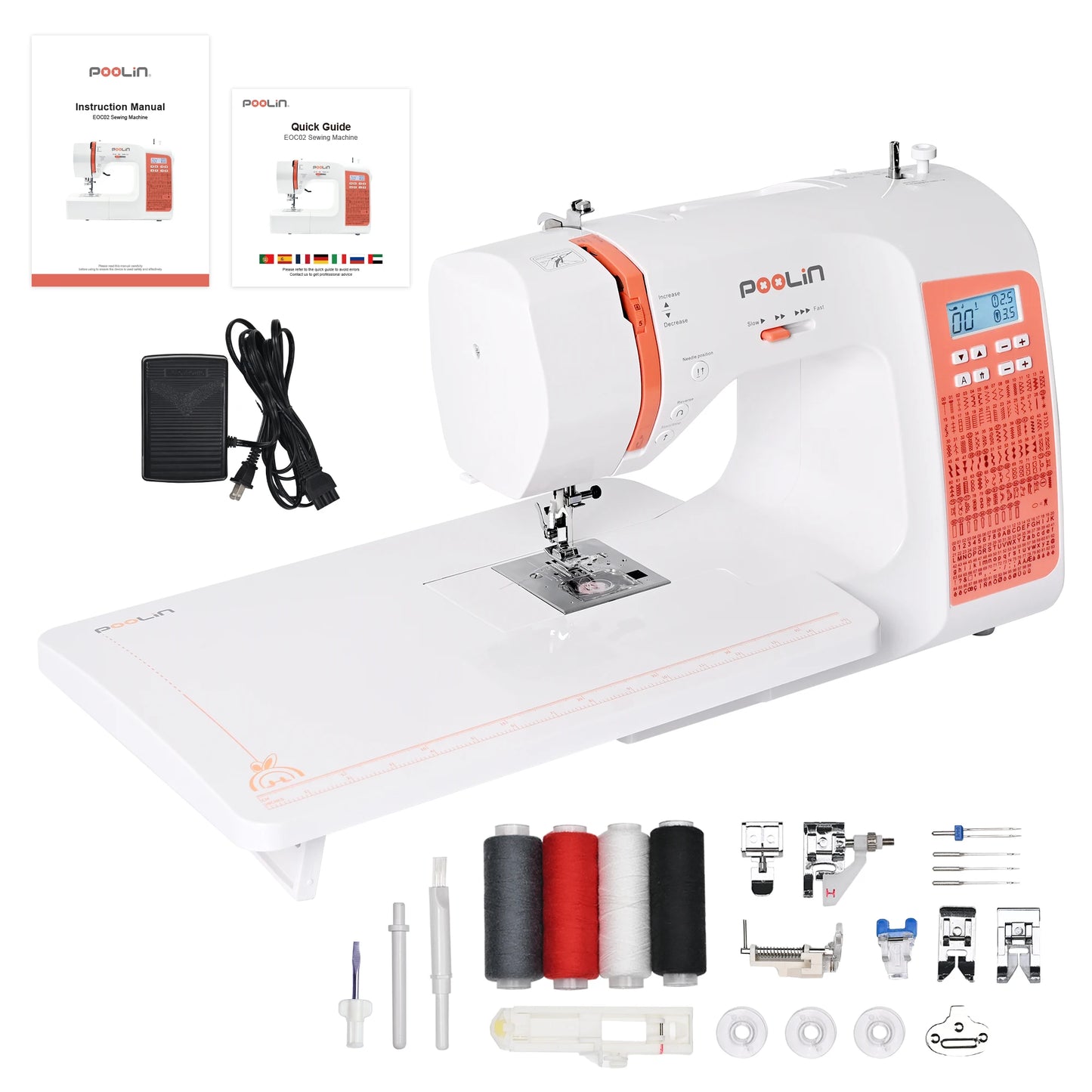 Poolin EOC02 Computerized Sewing Machine Heavy Duty With Handle