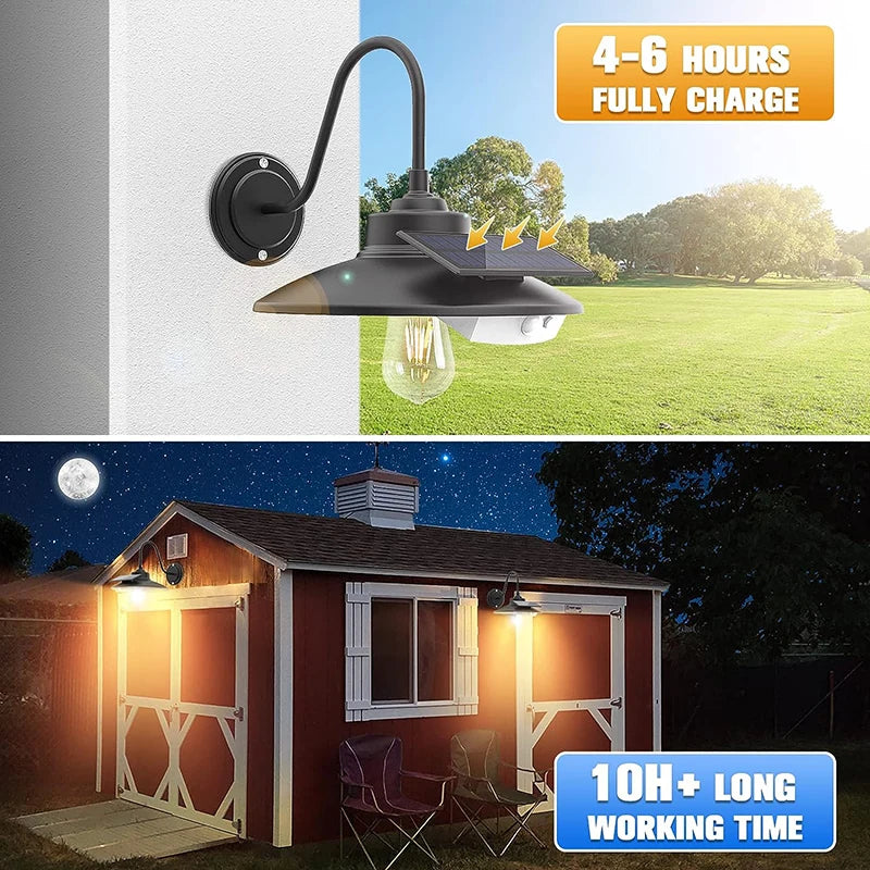 Solar Wall Light Outdoor With Motion Sensor And Three Lighting Modes