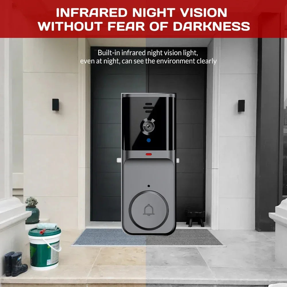 WiFi Smart Doorbell With Video Camera And Two-Way Intercom