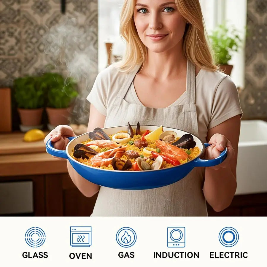 Enameled Cast Iron Braiser With Lid Oven Safe To 500F