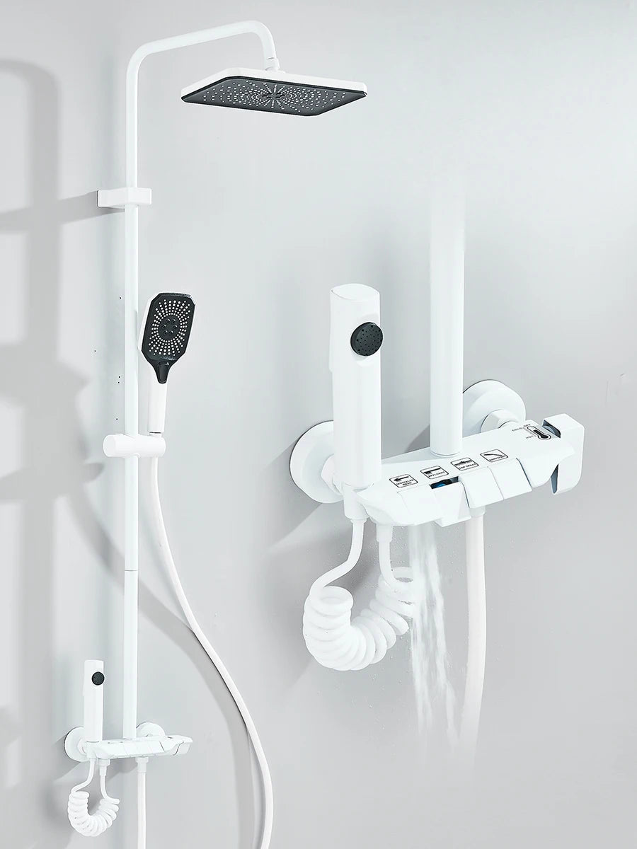 Quyanre 4 Way Shower System With Rain Bidet Faucet
