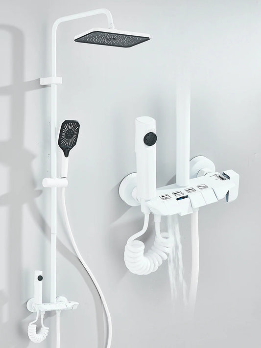 Quyanre 4 Way Shower System With Rain Bidet Faucet