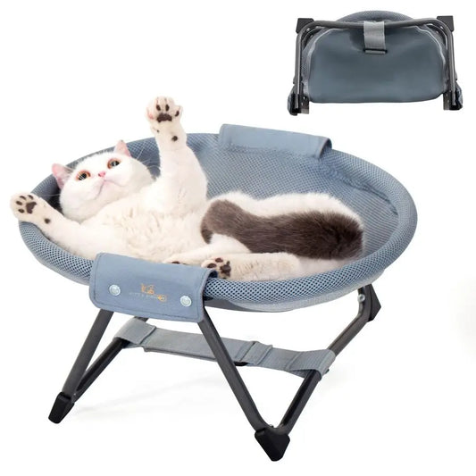 XMSJ Elevated Cat Hammock Bed Foldable No Assembly Indoor Outdoor