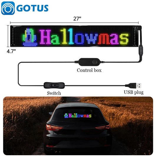 GOTUS LED Matrix Panel Advertising Sign With Remote Bluetooth Control