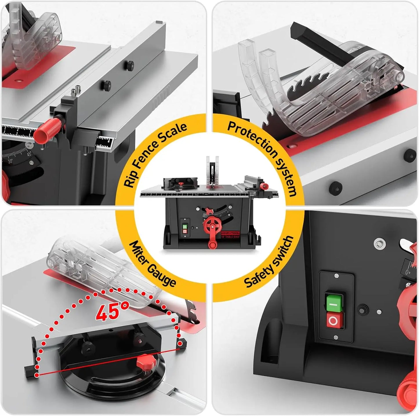 Marvtool Precision Benchtop Table Saw For Wood And Metal